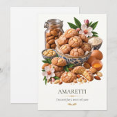 Amaretti – Vintage Italian Dessert 招待状 (正面/裏面)