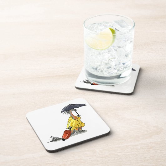 Amargasaurus傘とスーツケースを持っている。 コースター (右側)