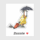 Amargasaurus傘とスーツケースを持っている。 シール (シート)