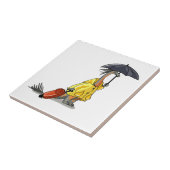 Amargasaurus傘とスーツケースを持っている。 タイル (側面)