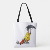 Amargasaurus傘とスーツケースを持っている。 トートバッグ (裏面)