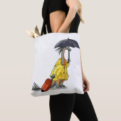 Amargasaurus傘とスーツケースを持っている。 トートバッグ (クローズアップ)