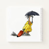 Amargasaurus傘とスーツケースを持っている。 ノートブック (裏面)