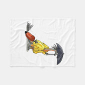 Amargasaurus傘とスーツケースを持っている。 フリースブランケット (正面(横))