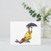 Amargasaurus傘とスーツケースを持っている。 ポストカード (スタンド正面)