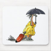 Amargasaurus傘とスーツケースを持っている。 マウスパッド (正面)