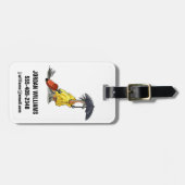 Amargasaurus傘とスーツケースを持っている。 ラゲッジタグ (正面横)