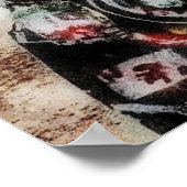 Amarillo グランジ Canvas Print ポスター (角)