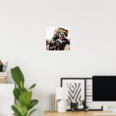 Amarillo グランジ Canvas Print ポスター (ホームオフィス)