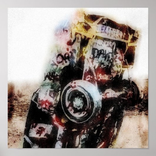 Amarillo グランジ Canvas Print ポスター (正面)