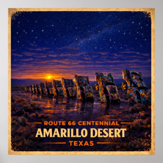 Amarillo Desert Texas Centennial ポスター (正面)