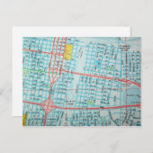 AMARILLO, TXヴィンテージマップポストカード ポストカード (正面/裏面)