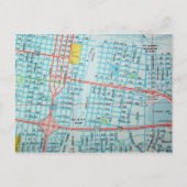 AMARILLO, TXヴィンテージマップポストカード ポストカード (正面)