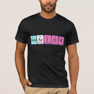 Amarion定期テーブル名のシャツ Tシャツ