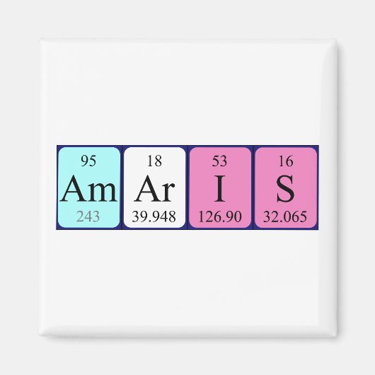 Amaris周期表名磁石 マグネット (正面)
