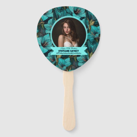 Amaryllis Inspired Milestone Birthday Gift  ハンドファン (裏面)