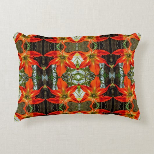 Amaryllis Pattern Accent Pillow アクセントクッション (正面)