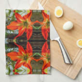 Amaryllis Pattern Kitchen Towels キッチンタオル (四つ折り)