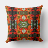 Amaryllis Pattern Throw Pillow クッション (裏面)