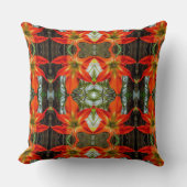 Amaryllis Pattern Throw Pillow クッション (正面)