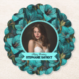  Amaryllis Theme Birthday Present ペーパーコースター