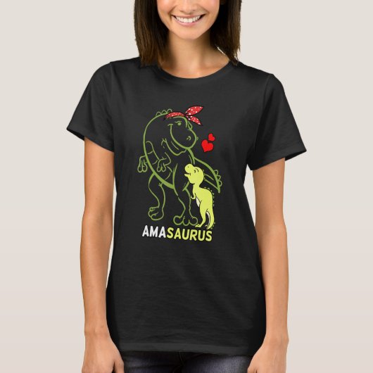 Amasaurus Ama Tylurnosaurus恐竜ベビー母親 Tシャツ (正面)