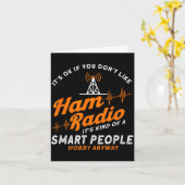 Amateur Radio Smart People Hobby Anyway Ham Radio カード (黄色い花)
