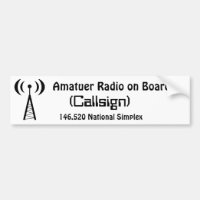Amatuerのラジオの船上に-バンパーステッカー