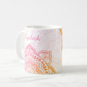 Amaya Mandala 11 oz. Personalized Mug コーヒーマグカップ (正面左)