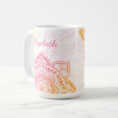 Amaya Mandala 15 oz. Personalized Mug コーヒーマグカップ (正面左)