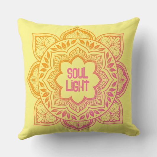 Amaya Mandala Personalized Throw Pillow クッション (裏面)