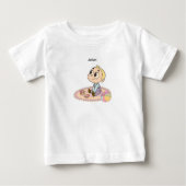 Amazed Boy Illustration ベビーTシャツ (正面)