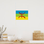 Amazigh Flag Gift Berber Flag Kabyles ポスター (キッチン)