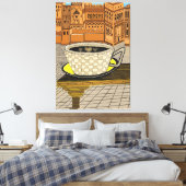 Amazigh Moロッコカスバとコーヒーカップ キャンバスプリント (インサイチュ (寝室))