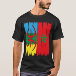 amazigh morocco国旗 – amazigh atlas rif soous tシャツ