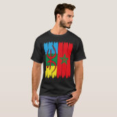 amazigh morocco国旗 – amazigh atlas rif soous tシャツ (正面フル)