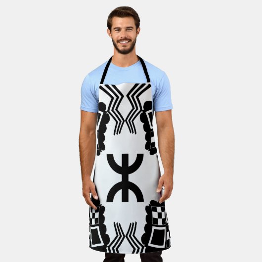 Amazigh Motif Pour Les Racines Berbères  エプロン (着用した状態)