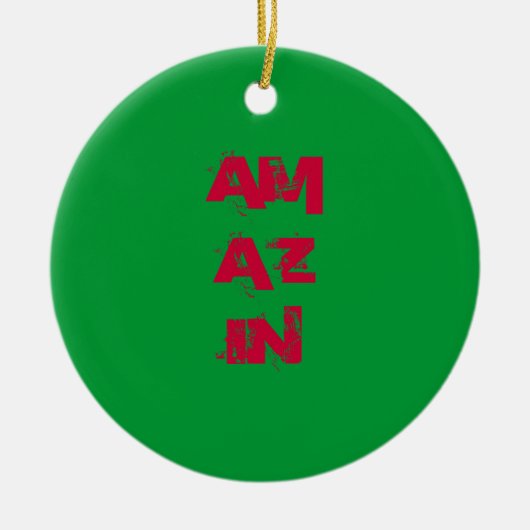 AMAZINのクリスマスOrniment セラミックオーナメント (正面)