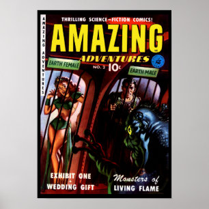 Amazing Adventures #2 レトロなSFコミックブック ポスター