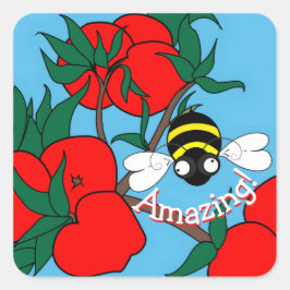 Amazing Bee Sticker スクエアシール