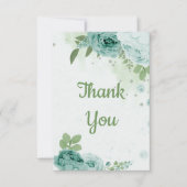 amazing blue flowers green leaves botanical  サンキューカード (正面)