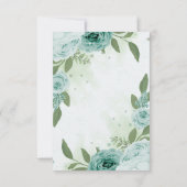 amazing blue flowers green leaves botanical  サンキューカード (裏面)