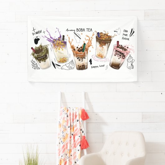  Amazing Boba tea 横断幕 (インサイチュ)
