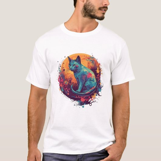 amazing cat lover art  tシャツ (正面)