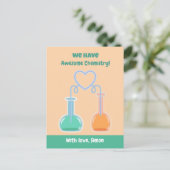 Amazing Chemistry Science Valentine's Dayカード シーズンポストカード (スタンド正面)