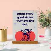 Amazing Dad-Inspirational Fathers Love Quote アクリルサイン (ウェディング)