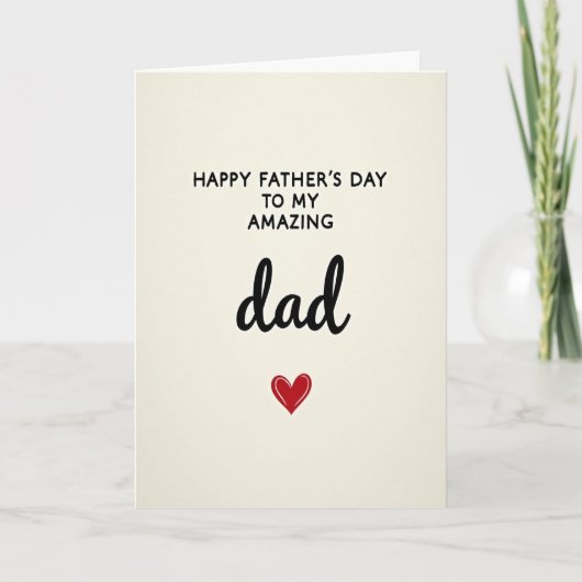 Amazing Dad Simple Love カード (正面)