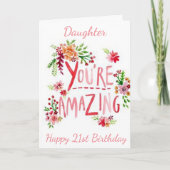 AMAZING DAUGHTER ON YOUR **21st**  BIRTHDAY カード (正面)