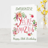 AMAZING DAUGHTER ON YOUR 32nd BIRTHDAY Card カード (黄色い花)