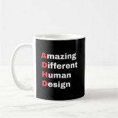 Amazing Different Human Design - ADHD プライド コーヒーマグカップ (左)